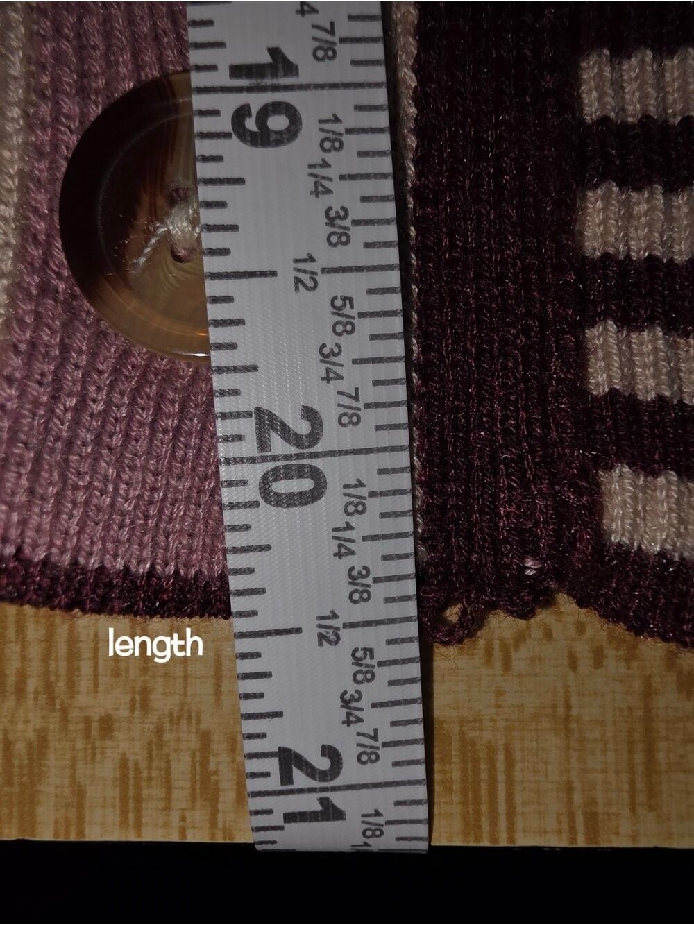 Hem & Thread Cardigan Sweater Mauve Small #SW1 - Picture 6 of 10